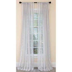 MANOR LUXE Bella Bella Sheer Gray Curtain Panel 54 in x 108 in NEW NWT